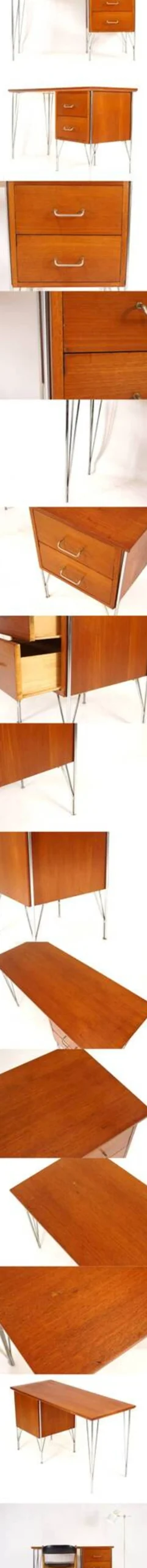 Bureau d'écriture rétro vintage en teck danois Heinrich Roepstorff des années 50, 60, 70.