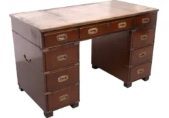 Bureau de campagne en acajou par N. Norton LTD Angleterre