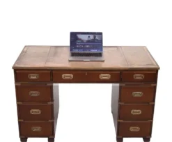 Bureau de campagne en acajou par N. Norton LTD Angleterre