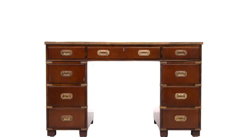 Bureau de campagne en acajou par N. Norton LTD Angleterre