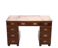 Bureau de campagne en acajou par N. Norton LTD Angleterre