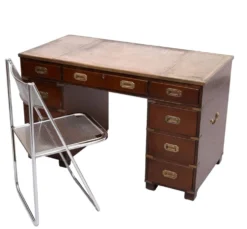 Bureau de campagne en acajou par N. Norton LTD Angleterre