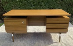Bureau de direction vintage à double face, années 60