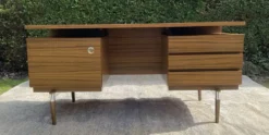 Bureau de direction vintage à double face, années 60