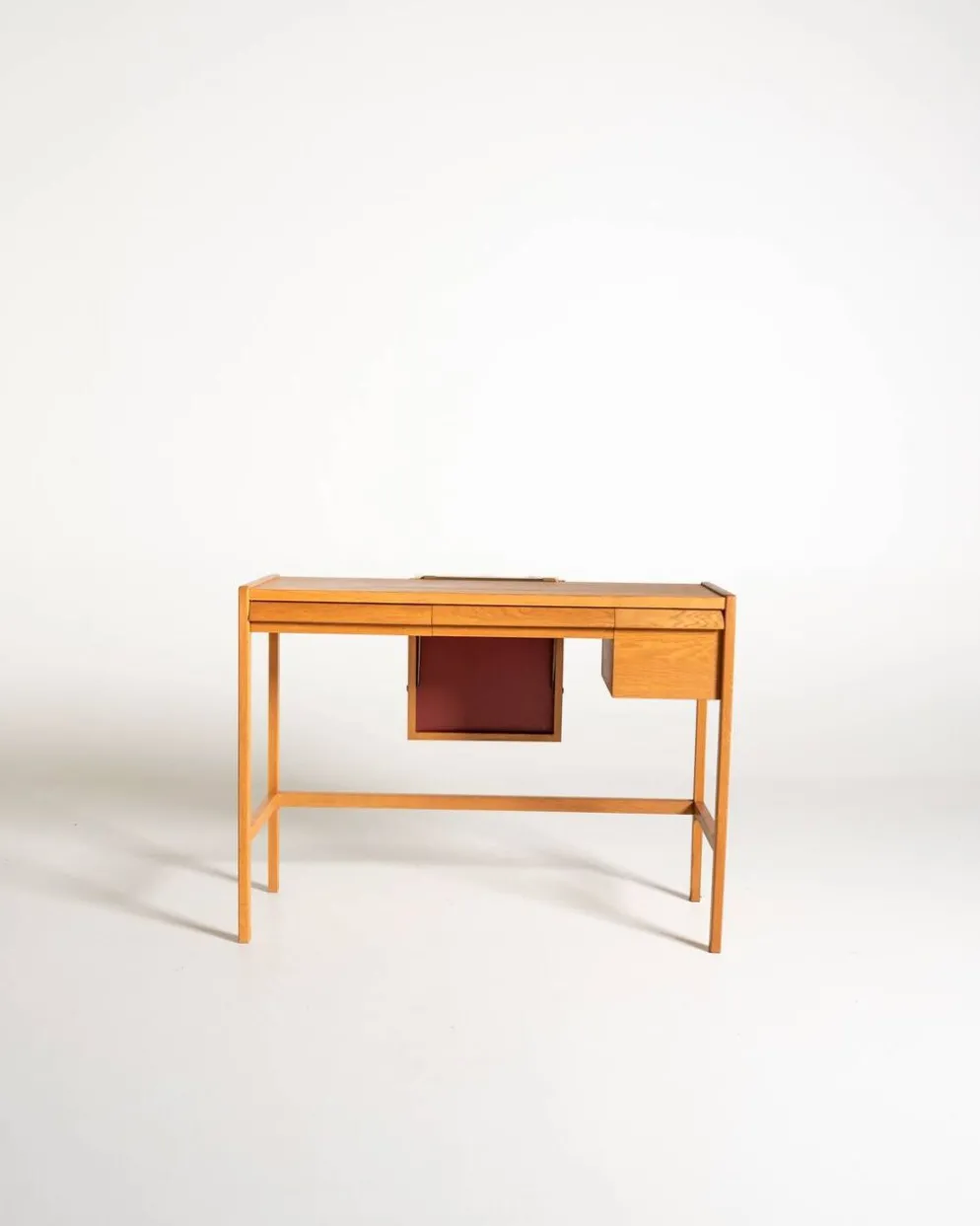 Bureau de maquillage en chêne scandinave, années 1960