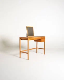 Bureau de maquillage en chêne scandinave, années 1960