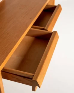 Bureau de maquillage en chêne scandinave, années 1960