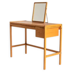 Bureau de maquillage en chêne scandinave, années 1960