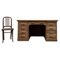 Bureau de ministre en chêne (rénové)