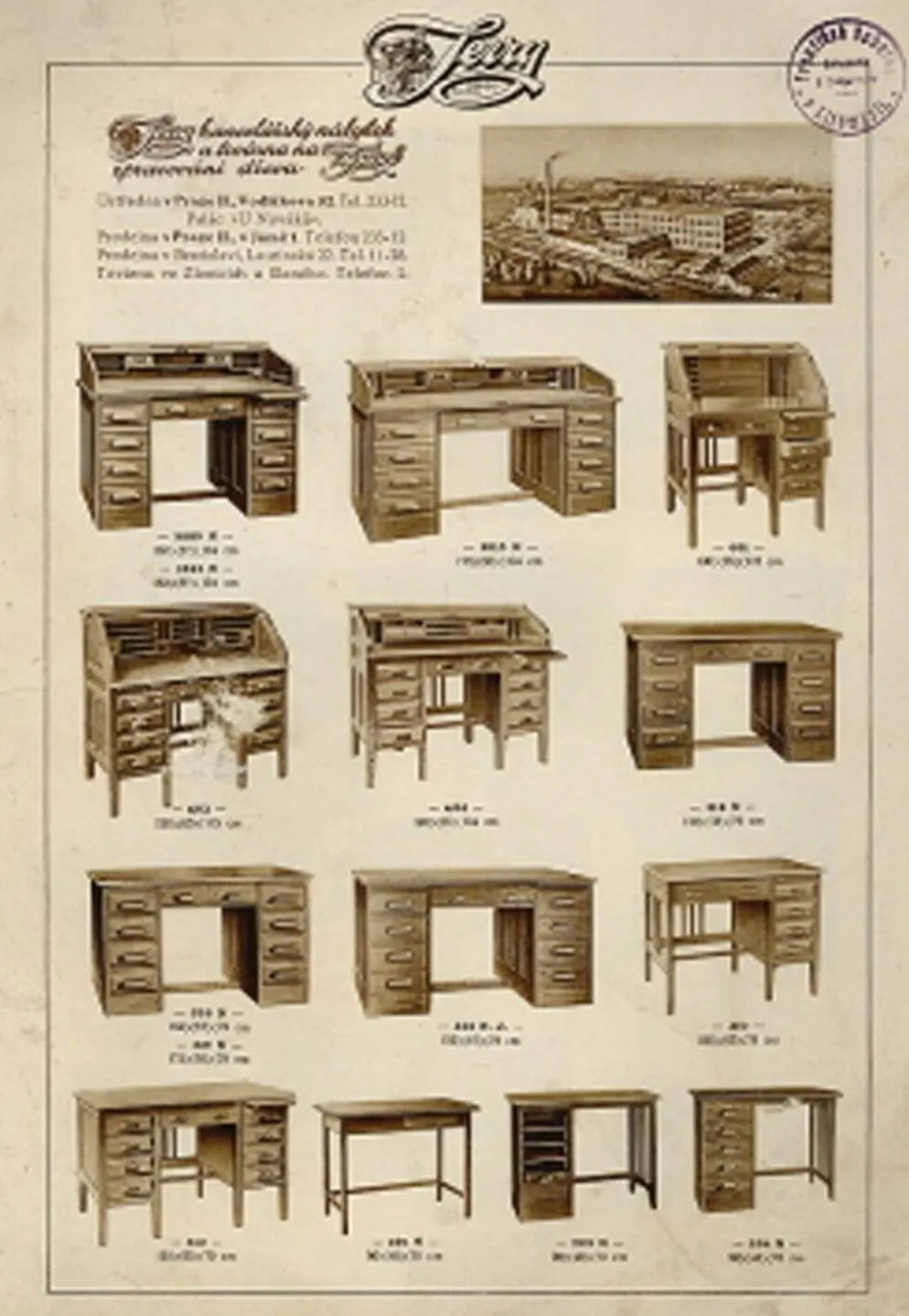 Bureau d'enfant 'Jerry' en chêne massif des années 1930