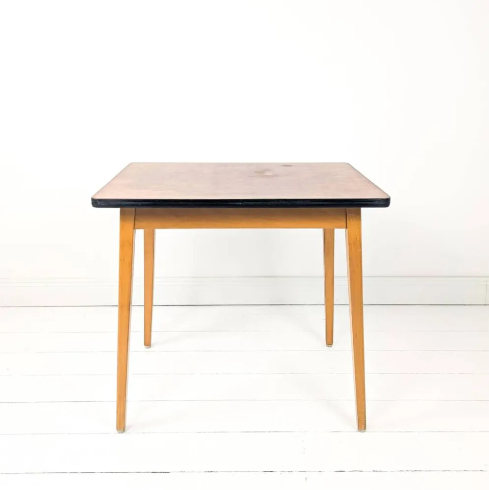 Bureau d'enfant vintage Mid-Century en bois table d'écolier rétro pour cham