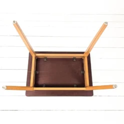 Bureau d'enfant vintage Mid-Century en bois table d'écolier rétro pour cham