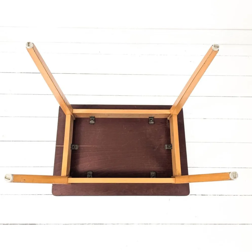 Bureau d'enfant vintage Mid-Century en bois table d'écolier rétro pour cham