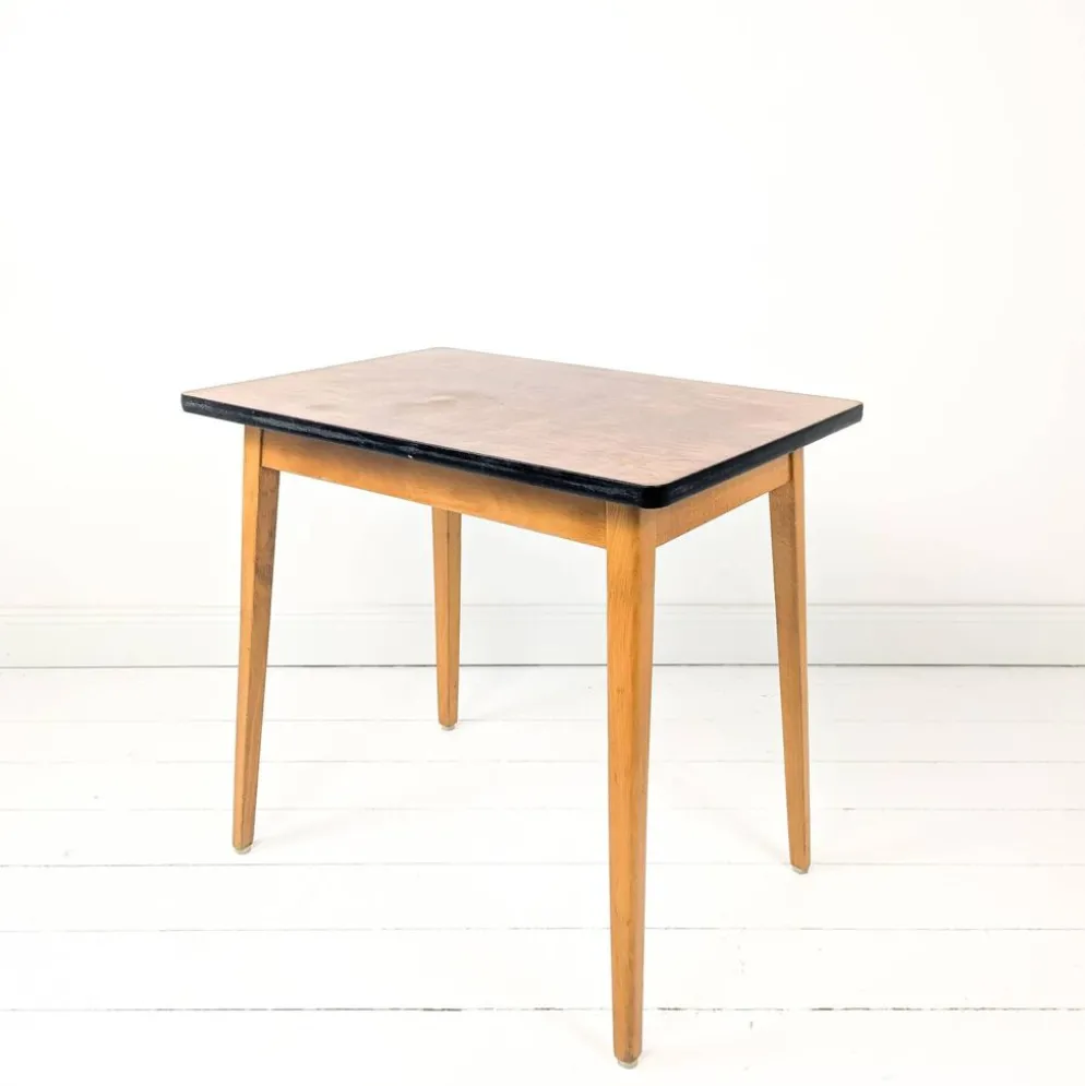 Bureau d'enfant vintage Mid-Century en bois table d'écolier rétro pour cham