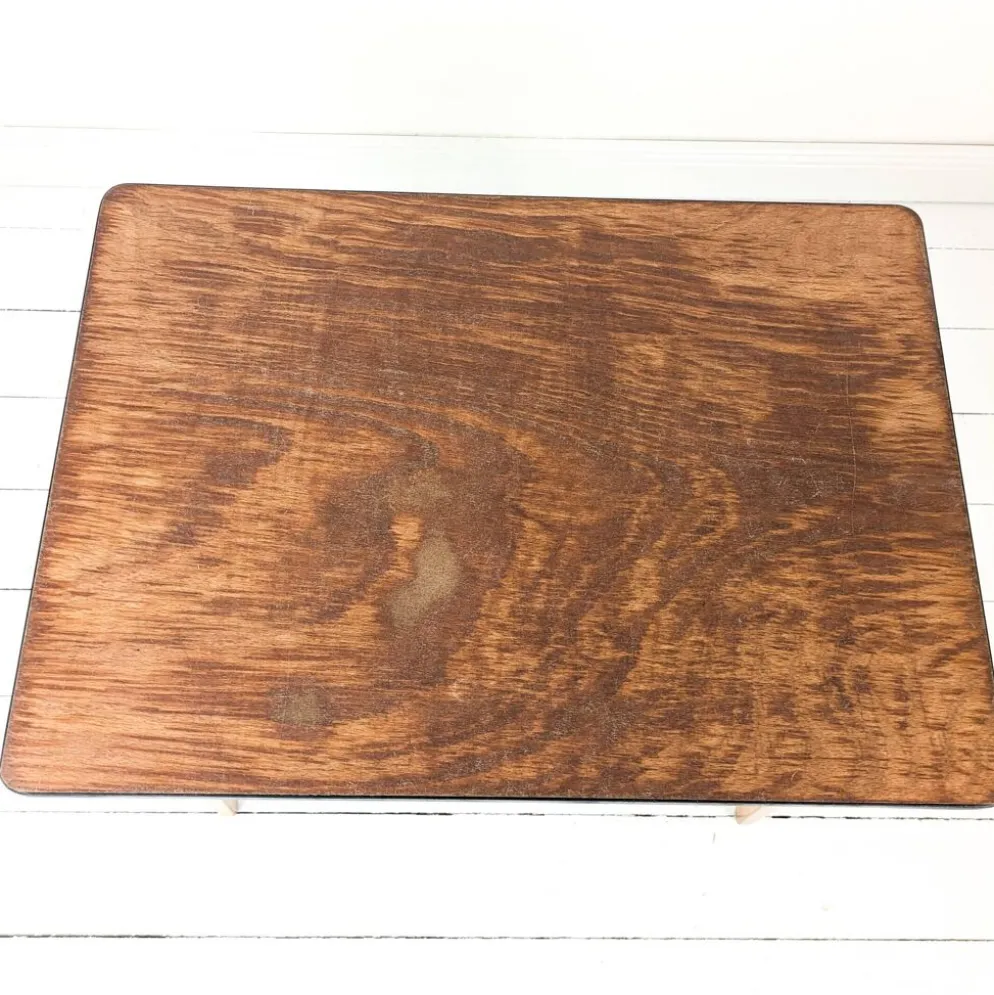 Bureau d'enfant vintage Mid-Century en bois table d'écolier rétro pour cham