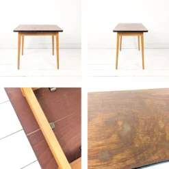 Bureau d'enfant vintage Mid-Century en bois table d'écolier rétro pour cham