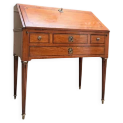 BUREAU DE PENTE DE MILIEU EN ACAJOU DE STYLE LOUIS XVI XIX EME SIÈCLE