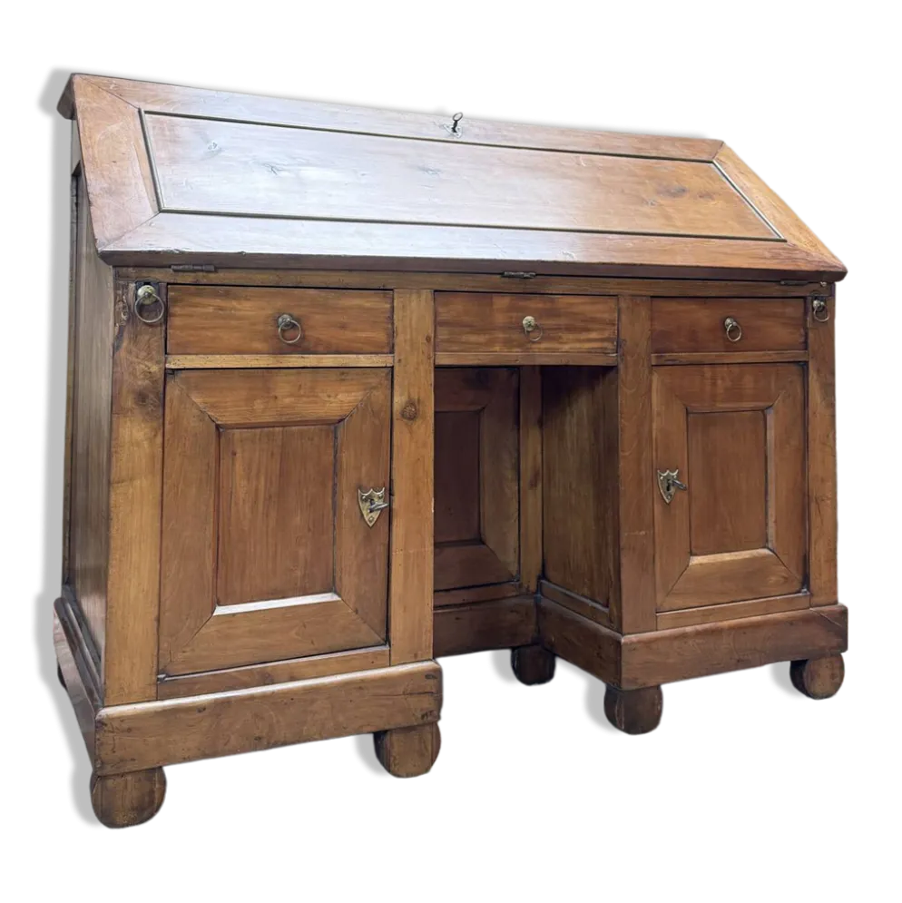 Bureau de pente en noyer d’époque directoire xviii eme siècle