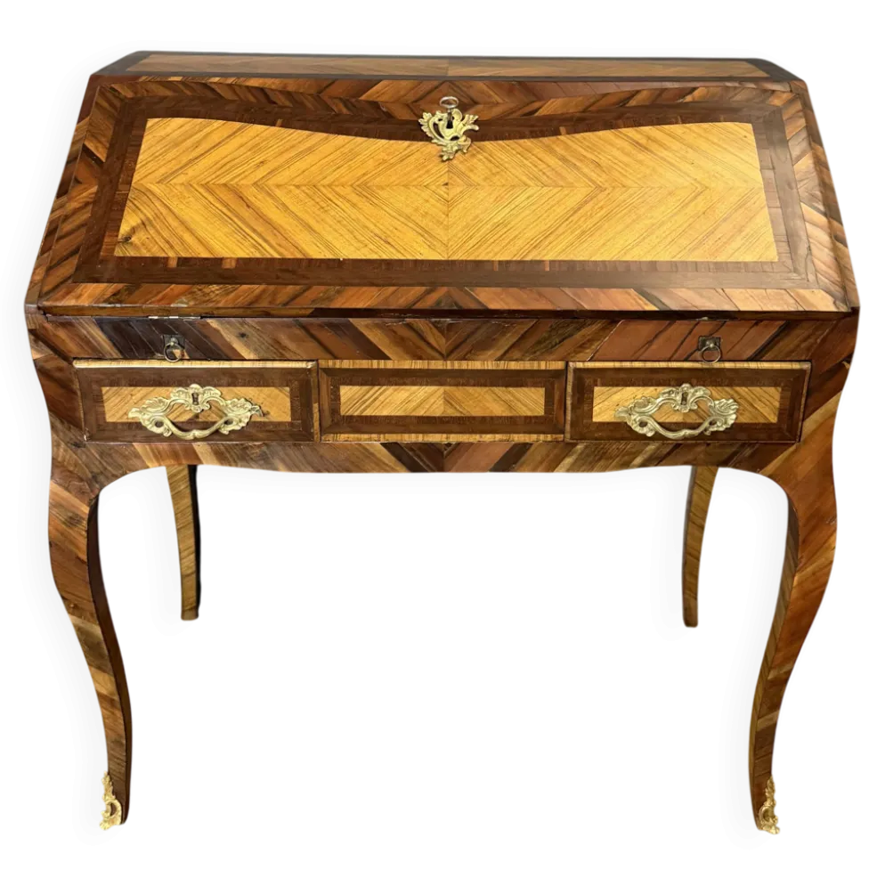 Bureau de pente Louis XV en marqueterie XVIIIème