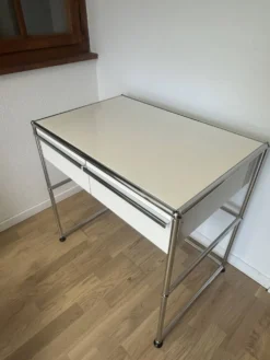 Bureau, desserte USM Haller en blanc