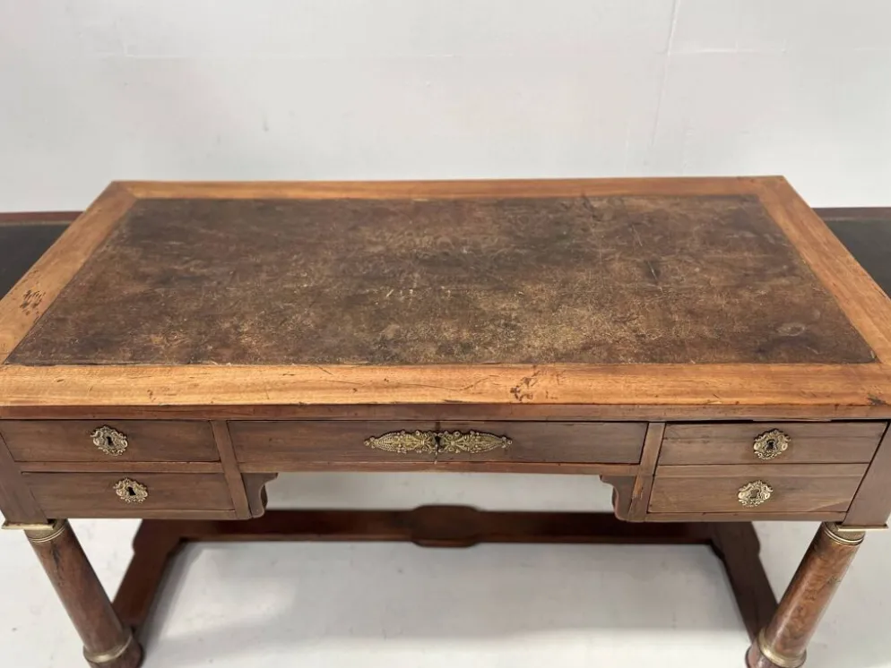 Bureau de style Empire en acajou et placage XIXieme siècle