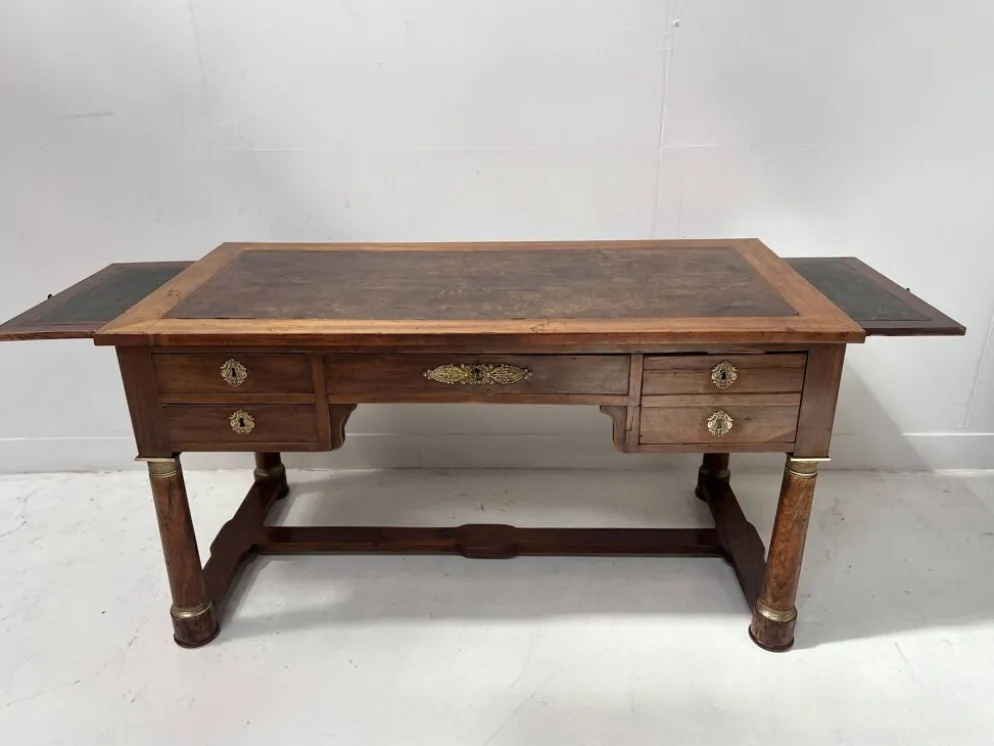 Bureau de style Empire en acajou et placage XIXieme siècle
