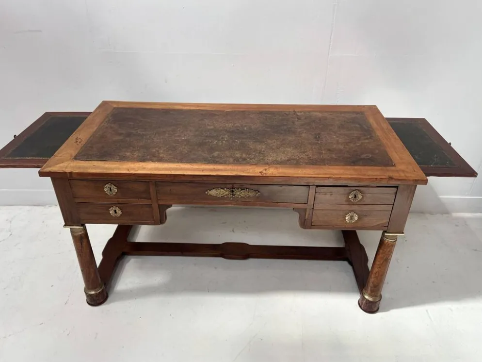 Bureau de style Empire en acajou et placage XIXieme siècle