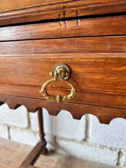 Bureau dos d'âne en chêne - Années 1950