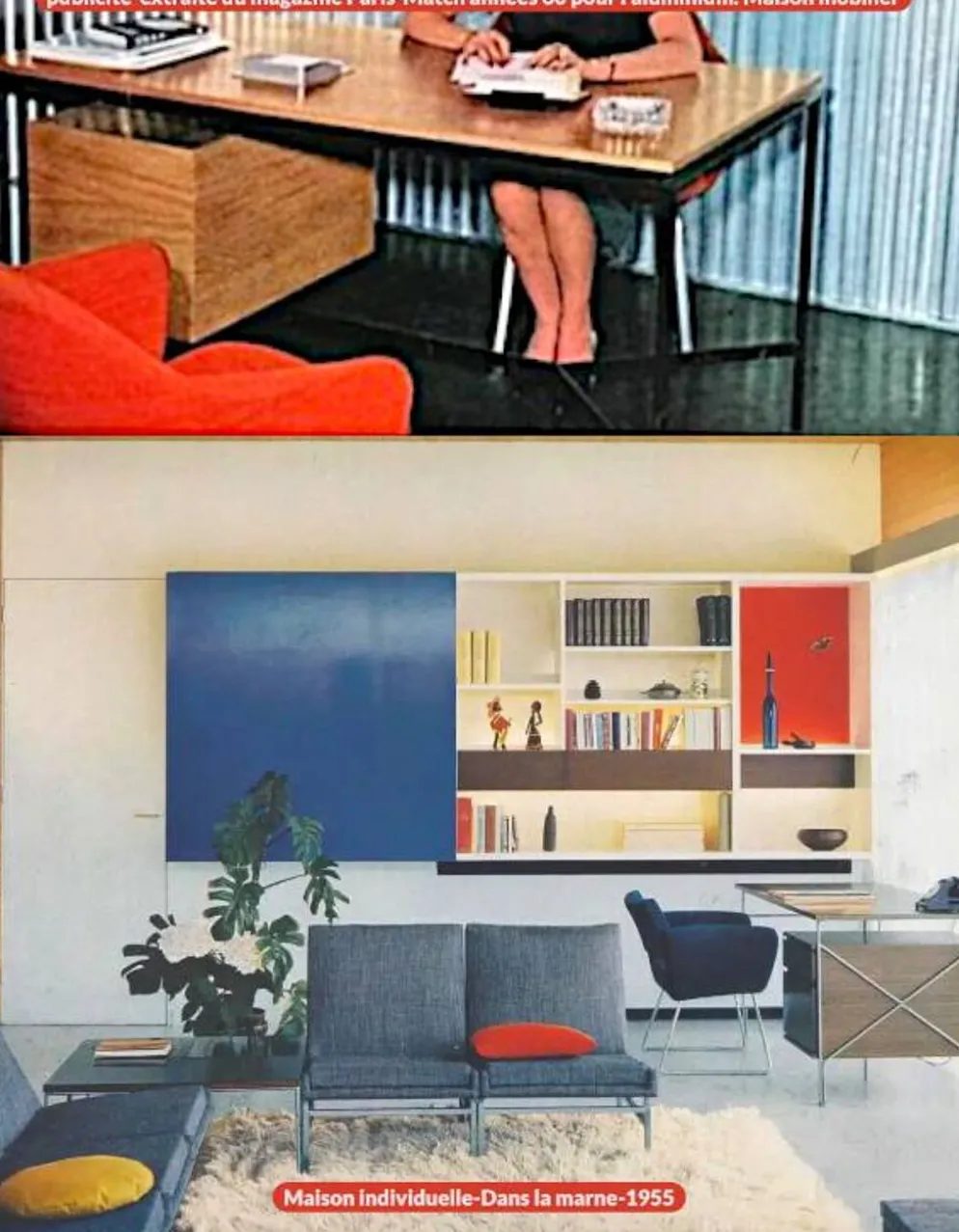 Bureau double caisson moderniste ARP (Guariche, Motte, Mortier) – 1955