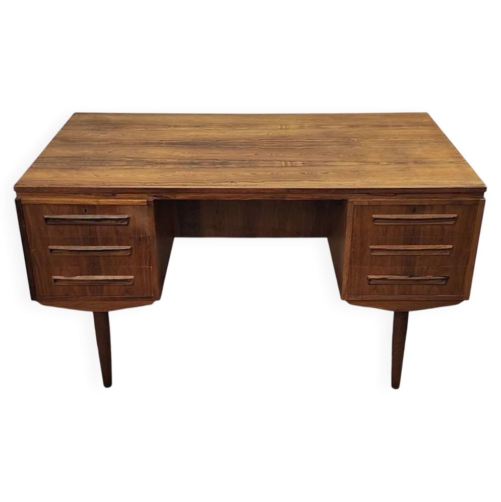 Bureau double face en palissandre des années 1960 par J Svenstrup, Danemark.