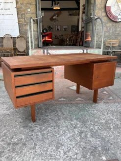 Bureau double face en teck « Musterring International »vers 1960