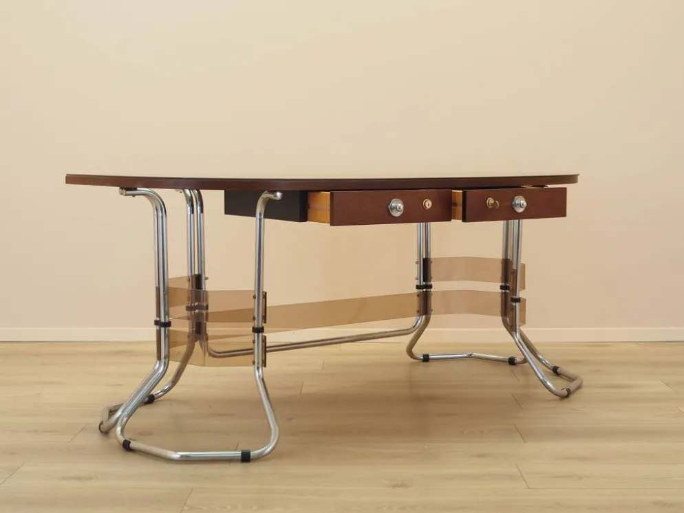 Bureau en acajou, design italien, années 1980, fabriqué en Italie