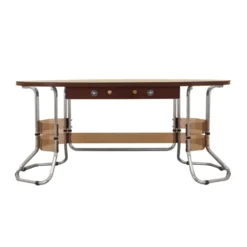 Bureau en acajou, design italien, années 1980, fabriqué en Italie