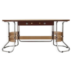 Bureau en acajou, design italien, années 1980, fabriqué en Italie