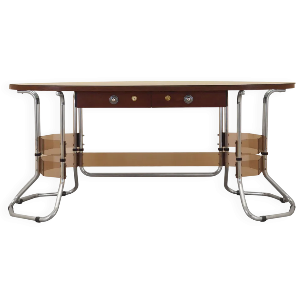 Bureau en acajou, design italien, années 1980, fabriqué en Italie