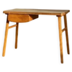 Bureau en bois du milieu du 20e siècle, 90 × 49 × 73 cm