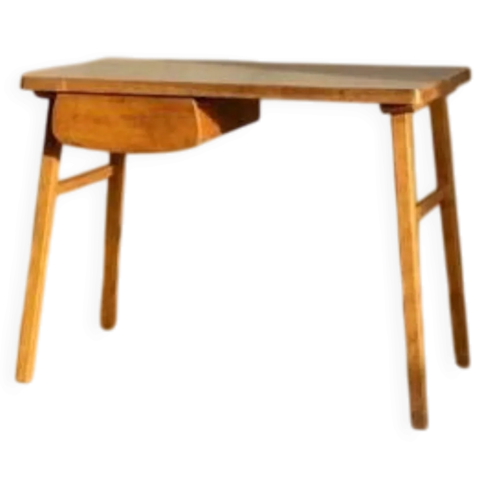 Bureau en bois du milieu du 20e siècle, 90 × 49 × 73 cm