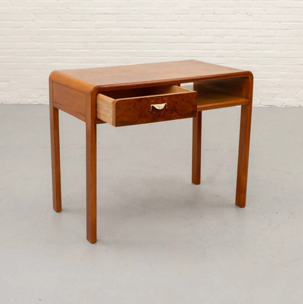 Bureau en burl Art Déco italien des années 1930