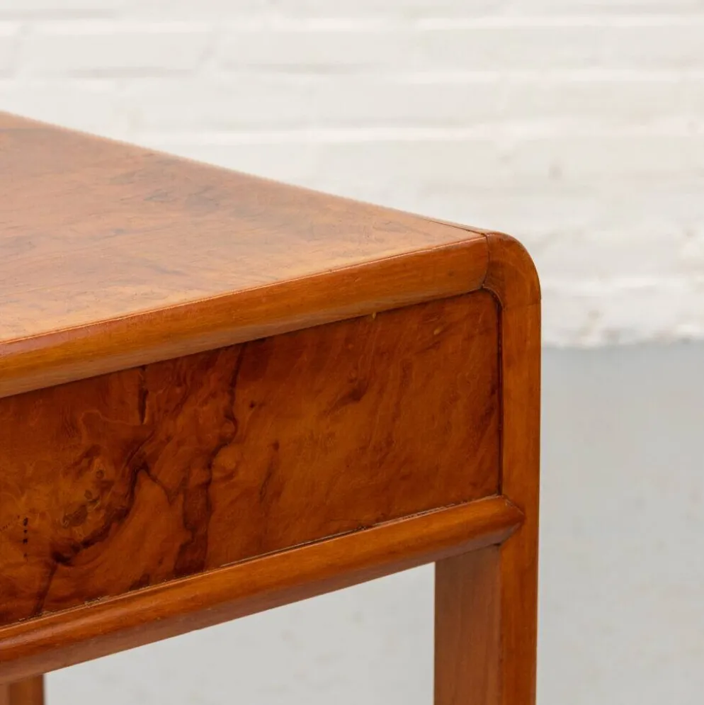 Bureau en burl Art Déco italien des années 1930
