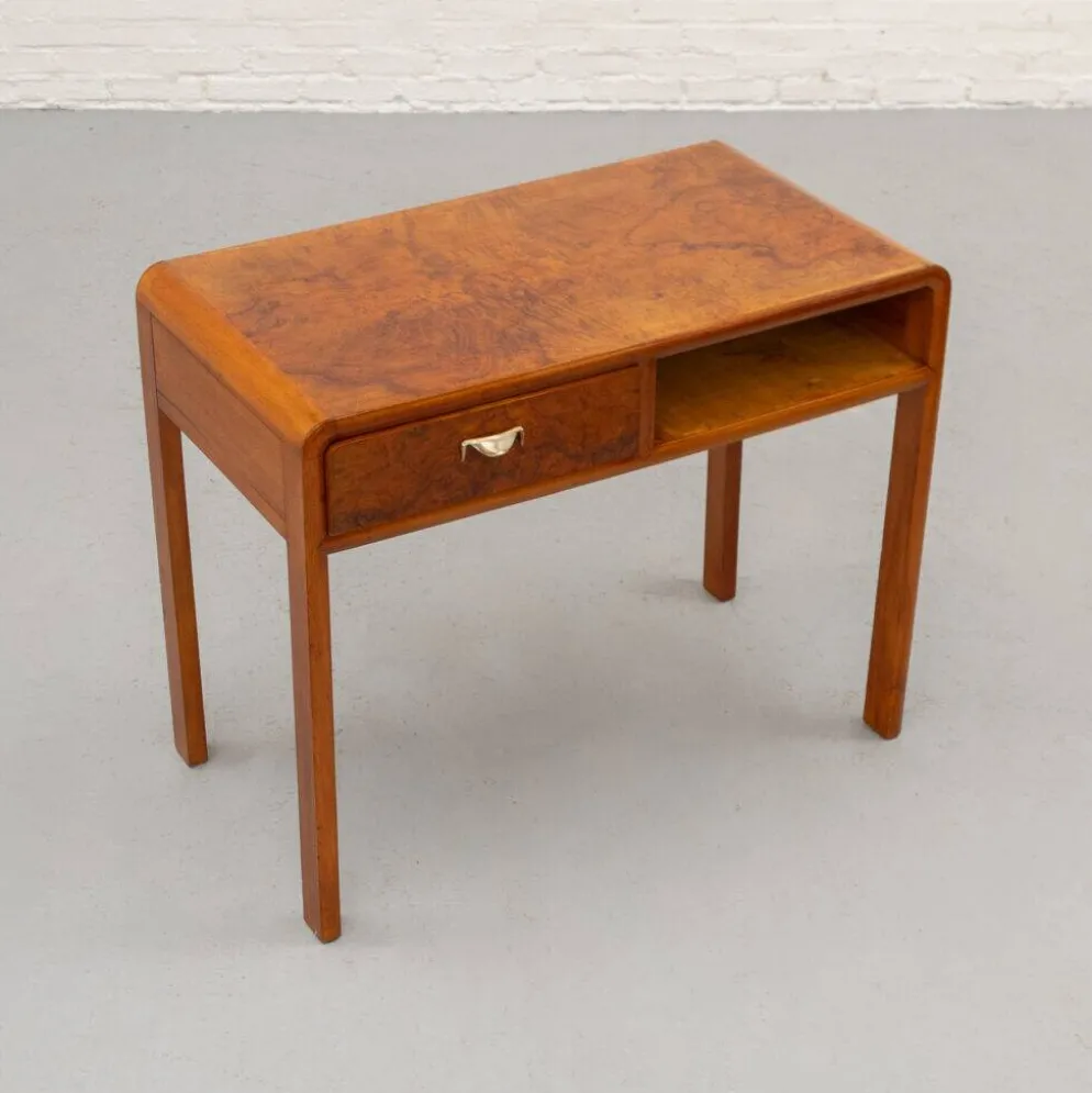 Bureau en burl Art Déco italien des années 1930