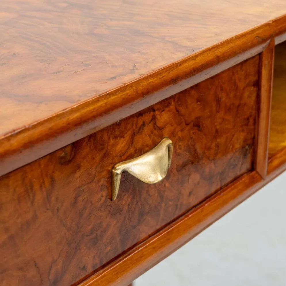 Bureau en burl Art Déco italien des années 1930