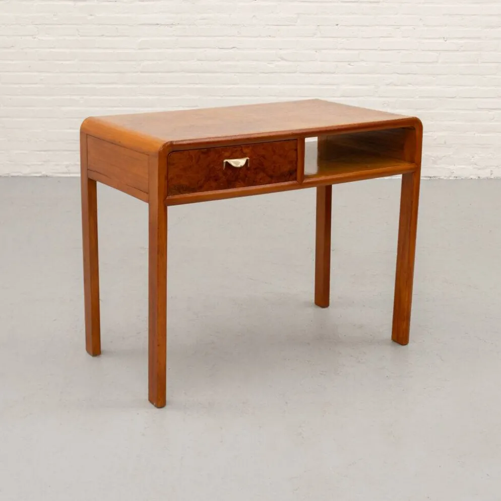 Bureau en burl Art Déco italien des années 1930