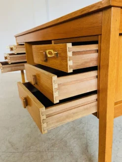 Bureau en chêne danois vintage rétro des années 60 par Domino Møbler.