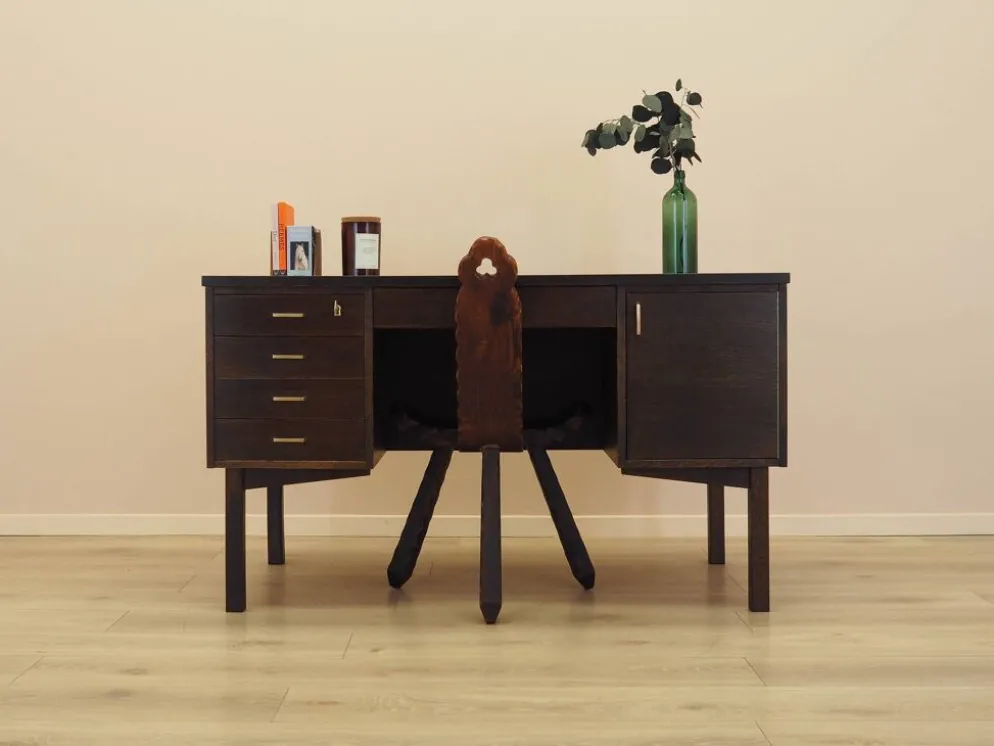 Bureau en chêne, design danois, années 1970, fabriqué au Danemark