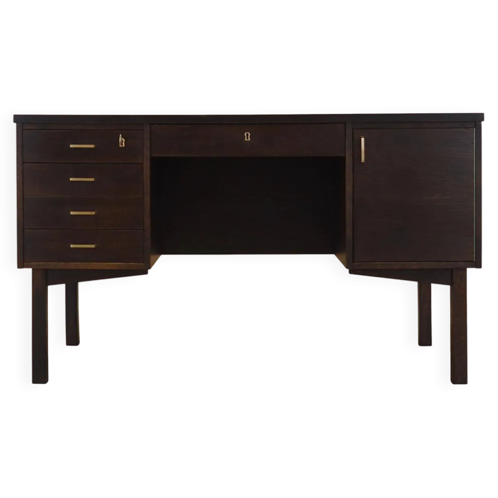 Bureau en chêne, design danois, années 1970, fabriqué au Danemark