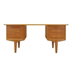 Bureau en chêne, design danois, années 1960, designer : Henning Kjærnulf