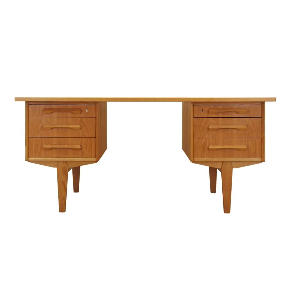 Bureau en chêne, design danois, années 1960, designer : Henning Kjærnulf