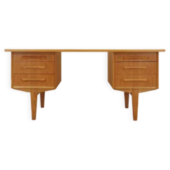 Bureau en chêne, design danois, années 1960, designer : Henning Kjærnulf