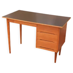 Bureau en chêne vintage année 70 Roumanie.