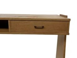 Bureau en chêne vintage autoportant, design des années 1970